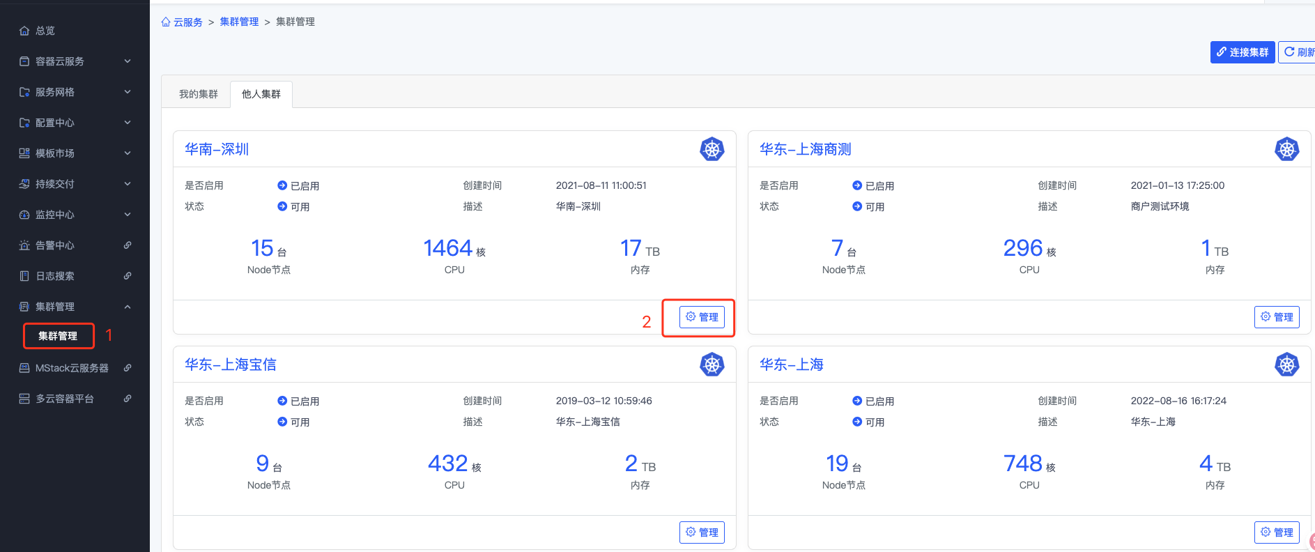配置容器模版1
